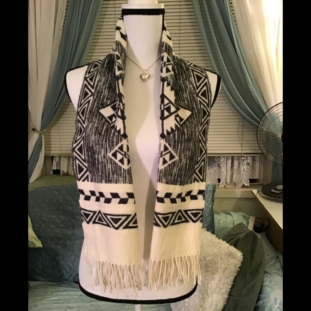 🏓 Cotiera cream & black scarf 100% cotton